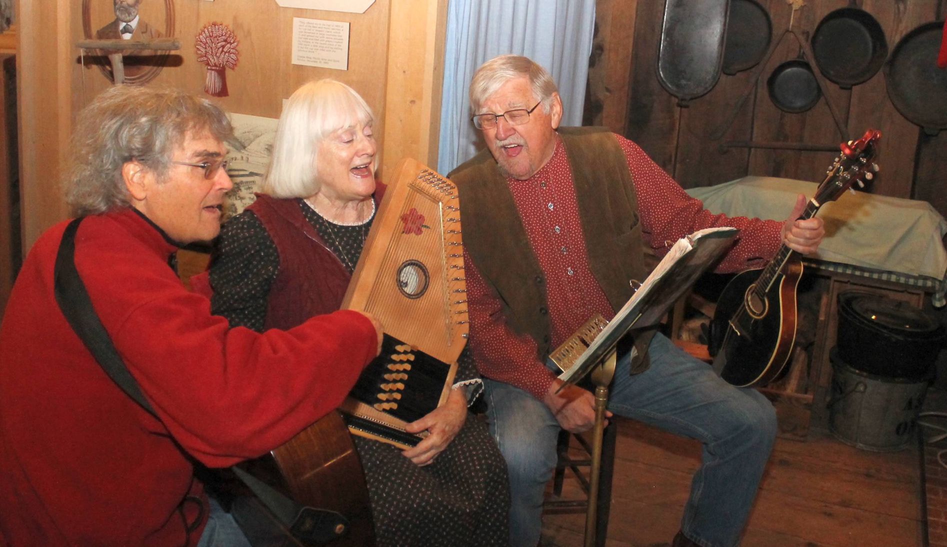 Folk carols at the Pioneer Christmas in the Bale Grist Mill